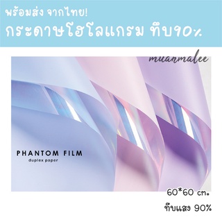 กระดาษโฮโลแกรม ทึบ 90% แสะแบบใส หนา 70 แกรม สั่งขั้นต่ำ 3 แผ่น คละกับรุ่นอื่นๆได้ มีแบบม้วน10หลานะคะ