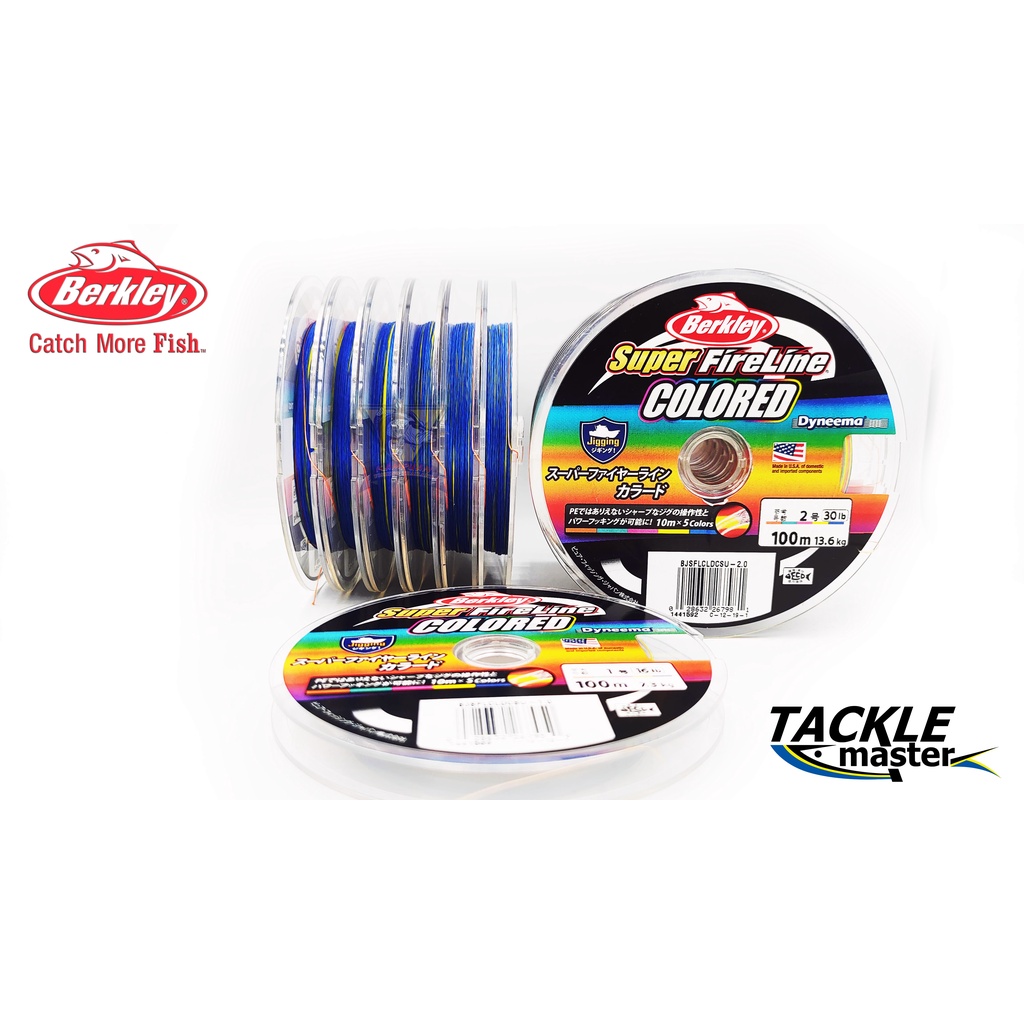 Berkley Super fireline ม้วนละ 100 เมตร เป็นม้วนต่อเนื่องยาว 600 เมตร สำหรับงาน จิ๊กกิ้งและตีเหยื่อปลอม