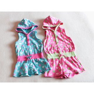 Carters จั้มสูทสำหรับเด็ก เสื้อแขนกุดติดกระดุมหน้าพร้อมหมวก กางเกงเอวยืดมีเชือกผูกเอว น่ารักๆค่ะ