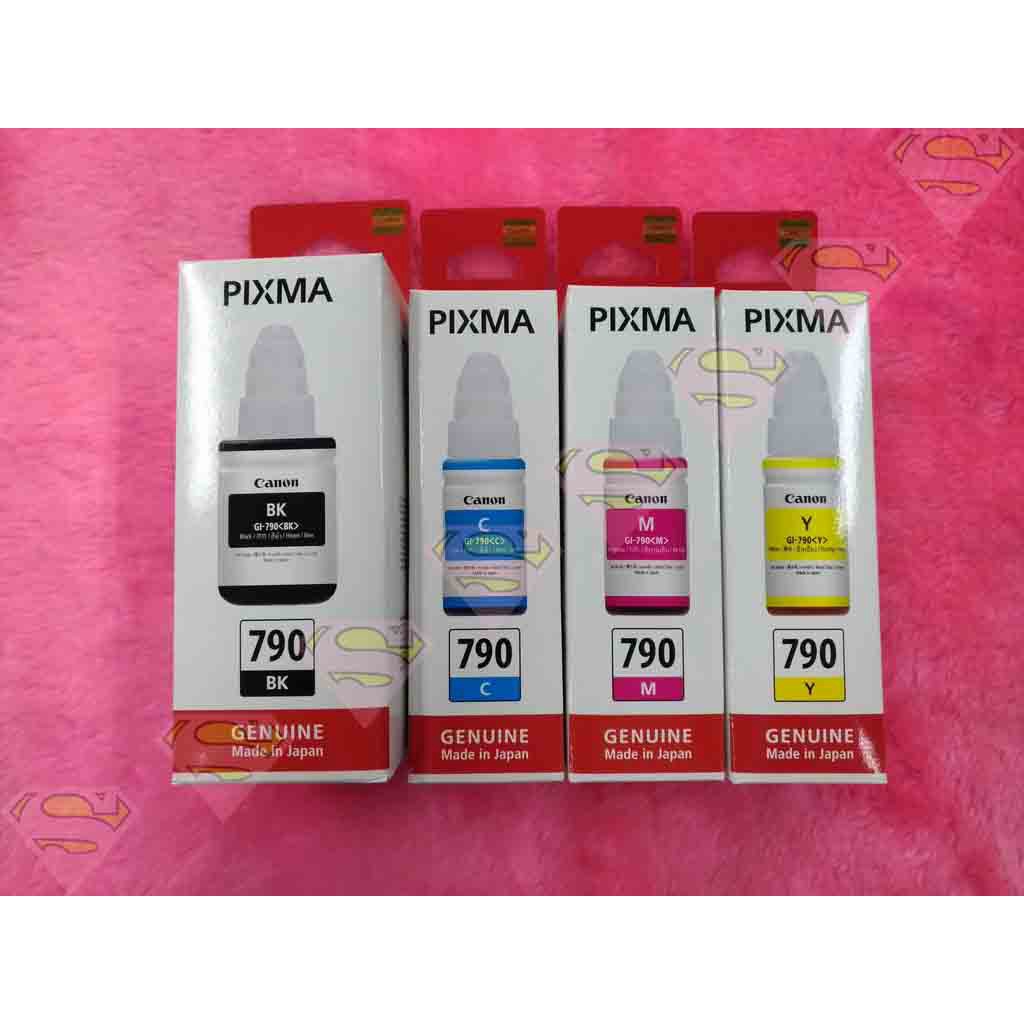 CANON GI-790 BK,C,M,Y 4 สี (ดำ ฟ้า แดง เหลือง) ของแท้