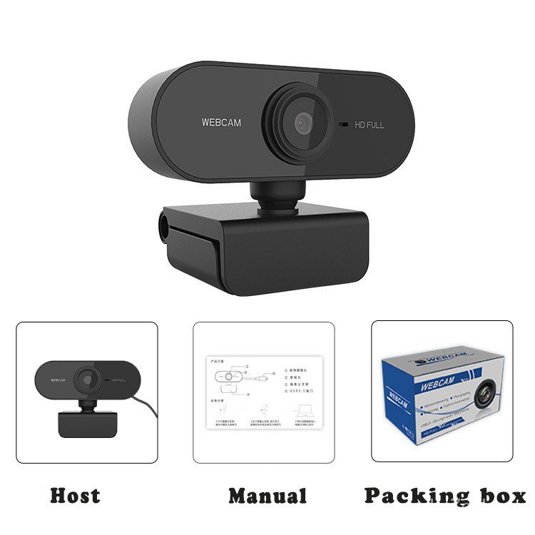 NEW【Spot】HD 1080P USB Webcam With Built in Microphone Plug and Play 360° Rotation Web Camera Online Meeting Teaching WRZ #0