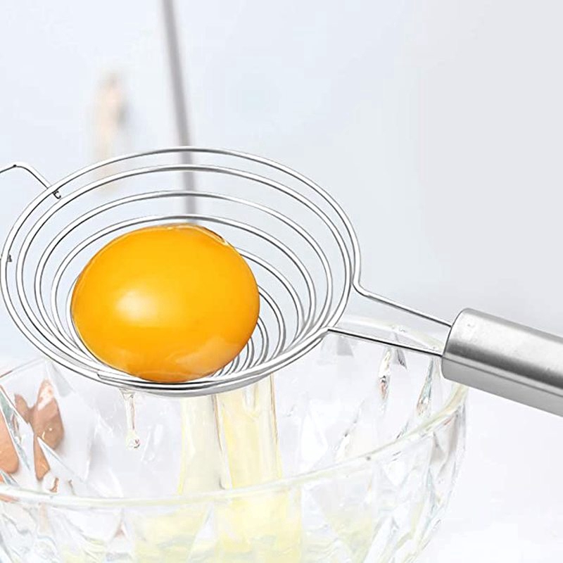 Long Handle Handheld Egg Filter Strainer /Stainless Steel Yolk White
