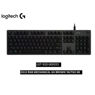 คีย์บอร์ดเกมมิ่ง Logitech G512 RGB Mechanical GX สีน้ำตาล Tactile Black