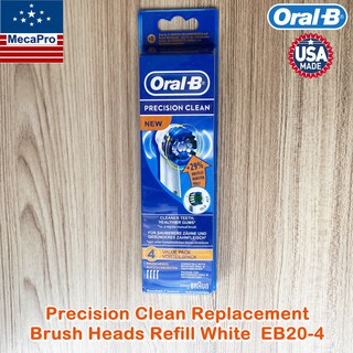 Oral-B® Precision Clean Replacement Brush Heads Refill, White รุ่น EB20-4 หัวแปรงสีฟันไฟฟ้า สีขาว 4 ชิ้น/แพ็ค