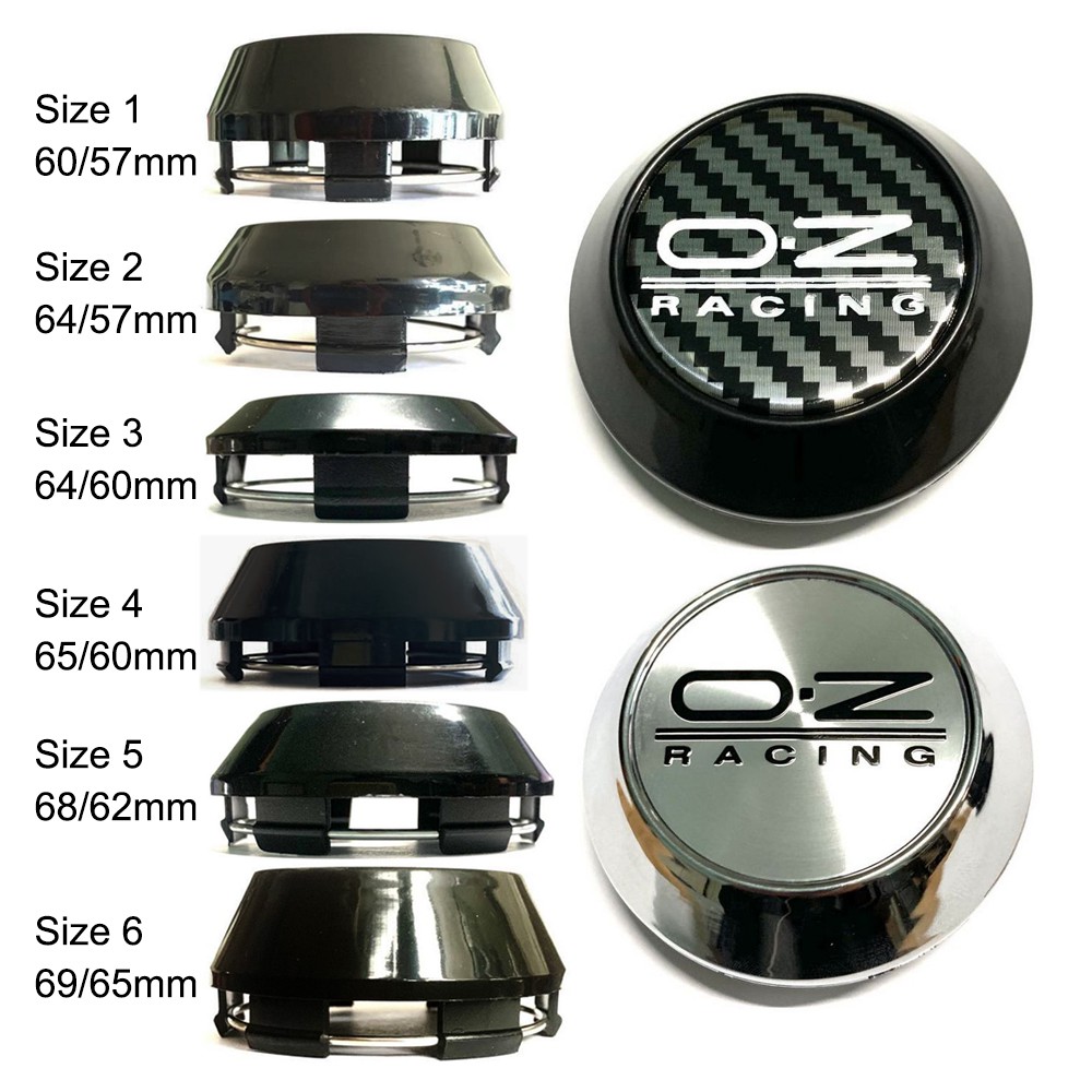 4pc 60/64/65/68/69MM OZ center caps ขอบรถศูนย์ล้อ OZ OZ Racing Badge Emblem Hub Cap Cover