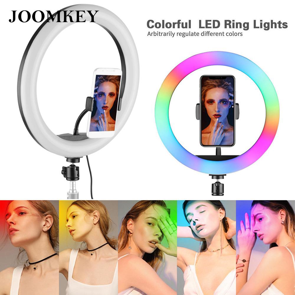 joomkey LED Ring Light Colorful USB Lamp 10 inch/26cm With Phone Clip ...
