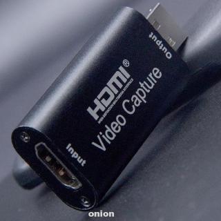 อะแดปเตอร์การ์ดจับภาพวิดีโอ HDMI เป็น USB HD ขนาดเล็ก แบบพกพา สําหรับบ้าน ออฟฟิศ