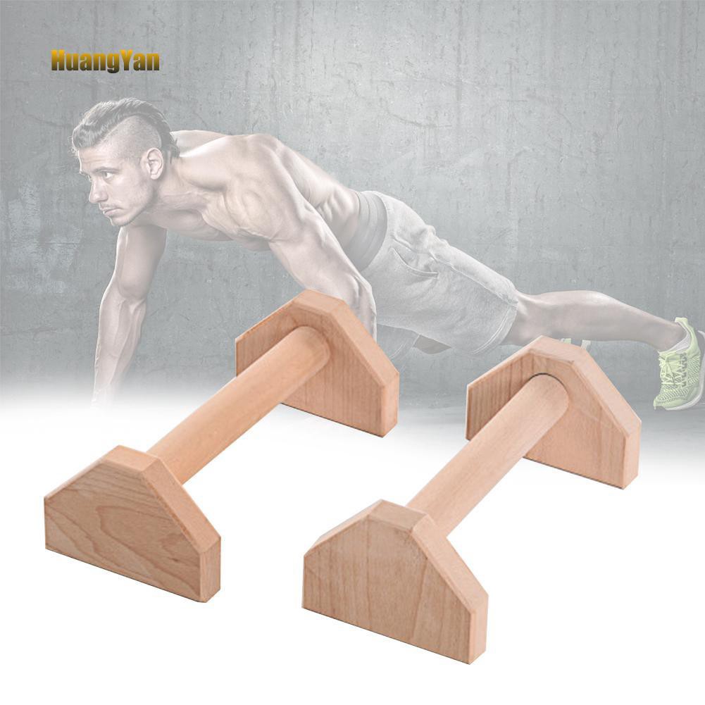 ☞HY☜1 Pair Durable Stand Wooden Single Double Bars Calisthenics