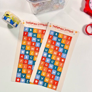 Square Alphabet Sticker | Col.4