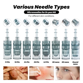 ตลับหมึก แบบเปลี่ยน สําหรับปากกา Derma M8 Micro Needle 16 Pin 11 Pin 36 Pin 5D 10 ชิ้น