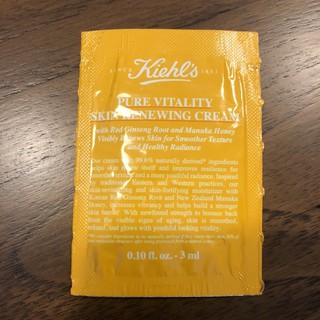 แท้100% แบบซอง 3 ml. KIEHLS PURE VITALITY SKIN RENEWING CREAM