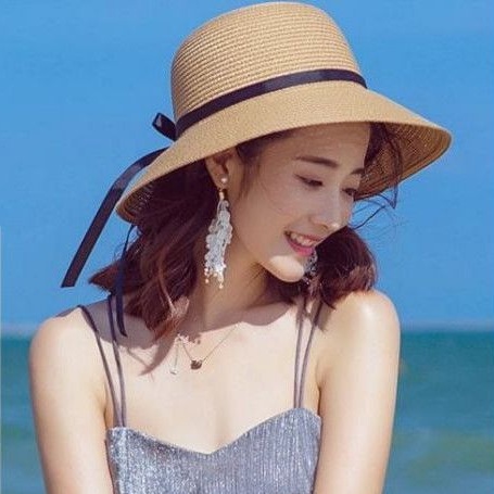 ฺB021 [พร้อมส่งจากไทย] หมวกบักเก็ต ปีกกว้าง ผู้หญิง