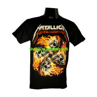 เสื้อยืดผ้าฝ้ายเสื้อวง Metallica เสื้อวงดนตรีร็อค เดธเมทัล เสื้อวินเทจ เมทัลลิกา MET1184L XL  XXL 3XL