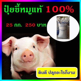 ขี้หมูอัดเม็ดแท้ แบบกระสอบ 20 กก. ปุ๋ยคอก ราคาประหยัด บำรุงต้นไม้ ไม่มีกลิ่น ไม่มีวัชพืช