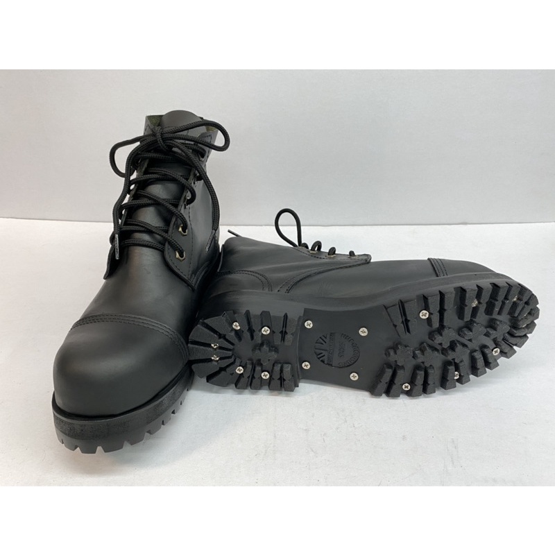 รองเท้าหัวเหล็กอันเดอร์กราวหุ้มข้อ5รูหนังน้ำมัน100%กันน้ำ Safety shoes