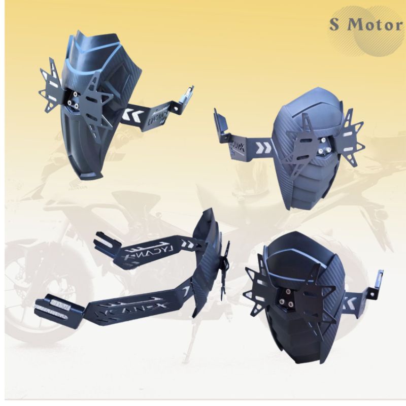 กันดีด Ninja 300/400 และ Z300/400 เหล็กหนามาก 4.5 มิล แถม โล่ห์ 2 อัน ยาวและสั้น