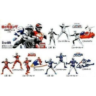 RARE Bandai Mini Gashapon Space Sheriff Sharivan / Gavan / Shaider Shinning version Complete Set Figure 12 pcs