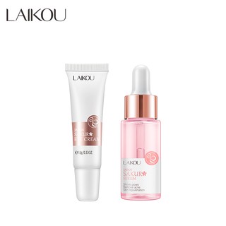 LAIKOU Cherry blossoms Eye Cream Sakura Face Serum Reduce Wrinkle Anti-aging Remove Dark Circles Fine Lines Against Puffiness Firming Lifting