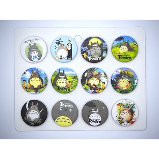 เข็มกลัด 3.2cm/4.4cm Totoro  โตโตโระ การ์ตูน อนิเมะ Cartoon Anime