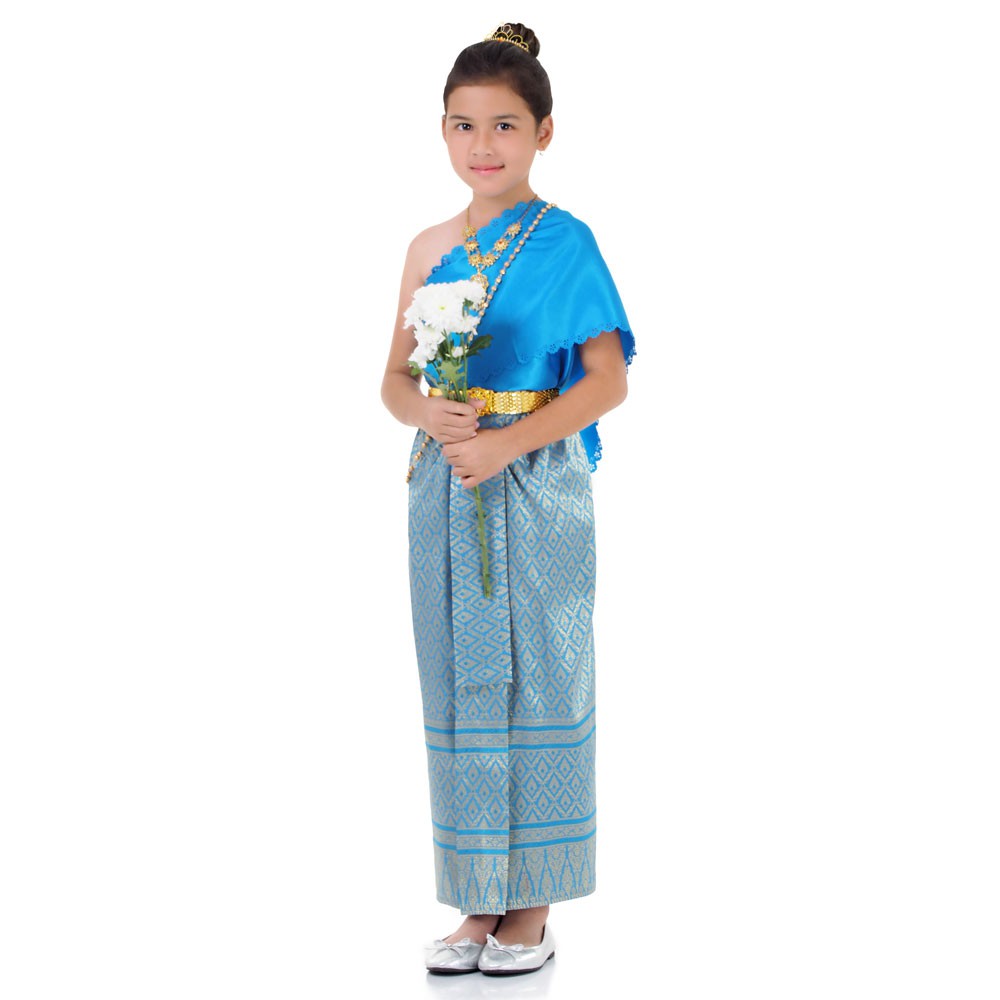 ชุดไทยเด็กหญิงสำหรับเด็กโต ชุดผ้าถุงหน้านางเด็กหญิง ชุดสไบเด็กหญิง ชุดไทยประยุกต์เด็กหญิง