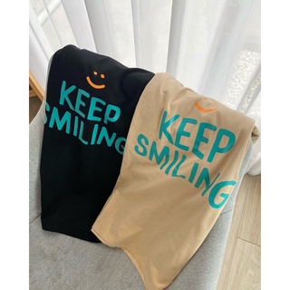 i-Closet เสื้อยืดคอกลมแขนสั้นลาย Keep Smiling