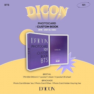 พร้อมส่ง DICON PHOTOCARD 101 CUSTOM BOOK BEHIND BTS since 2018 (2018-2021 in USA )