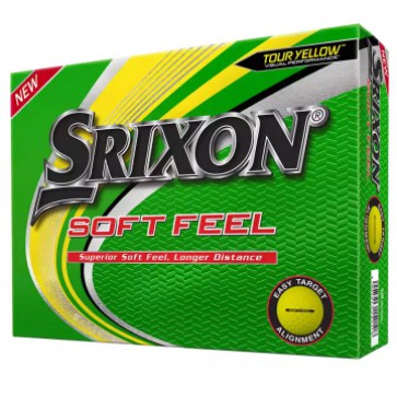 SRIXON Soft Feel 12 ลูกกอล์ฟ (แพ็ค 12 ลูก) สีเหลือง