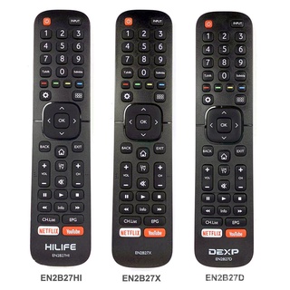 รีโมตคอนโทรล EN2B27HI EN2B27X EN2B27D สําหรับ Hisense HILIFE DEXP LCD Smart TV พร้อมแอป NETFLIX YouTube Fernbedienung