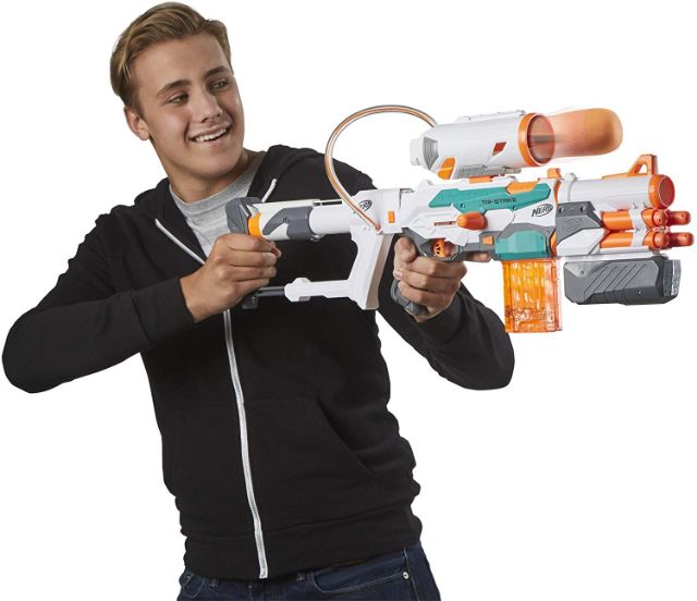 Nerf Modulus Tri-Strike Gun ปืนเนิร์ฟ TriStrike ไกเทา Grey Trigger Tri  Strike | Shopee Thailand