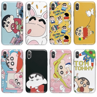 Samsung Galaxy A10 A20 A30 A40 A50 A70 A80 เคสโทรศัพท์ใสนุ่ม เครยอนชินจัง