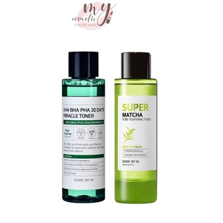 (แท้  พร้อมส่ง) SOME BY MI AHA BHA PHA 30 Days [ MiracleMatcha ] TONER 150 ml  #รักษาสิว UXf2