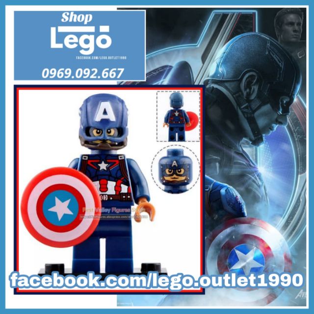 ปริศนากัปตันอเมริกาประกอบ Avengers Infinity War Endgame Superhero Marvel Lego Minifigures Wm510
