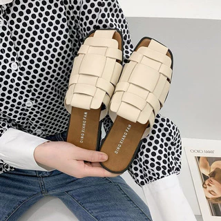 JINxCHOY SHOES รองเท้ามุลเลอร์ลําลอง หนัง PU ใส่สบาย ระบายอากาศ เข้ากับทุกการแต่งกาย แฟชั่น สําหรับสตรี นักเรียน เดินชายหาด กลางแจ้ง Y2K