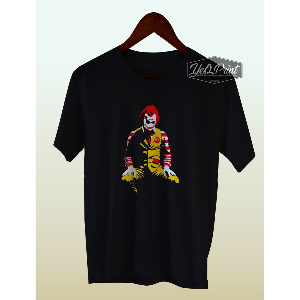 เสื้อยืดหวีผ้าฝ้าย Mcdonald Joker