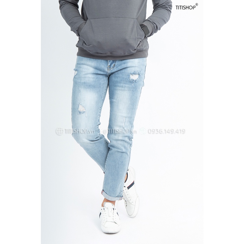 TiTiShop QJ350 WAX Premium กางเกงยีนส์ผู้ชาย