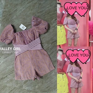 จั๊มสูทขาสั้น งานป้าย Valley girl sizeS ***มือ1ป้ายห้อย