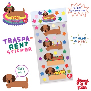 Ken the Dachshund club sticker 🐶 สติกเกอร์ Jerryxkimdotstick รหัส425