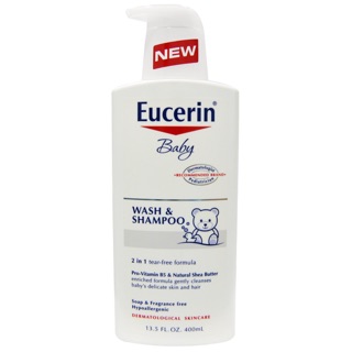 พร้อมส่ง Eucerin baby wash &amp; shampoo 400 mL ของแท้จากอเมริกา