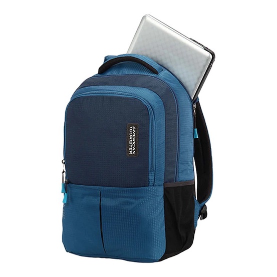 AMERICAN TOURISTER กระเป๋าเป้ รุ่น Techgear Laptop Backpack 01 สีน้ำเงิน 02สีดำ ขนาด 33 x 20 x 48 ซม.