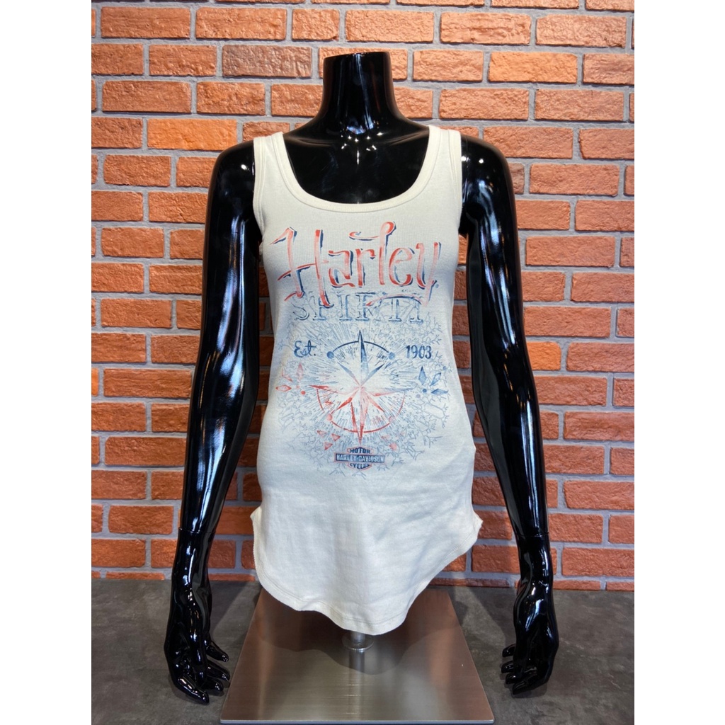 เสื้อกล้ามลิขสิทธิ์แท้ Harley-Davidson® Women's Harley Spirit Sleeveless Tank Top, 96009-18VW