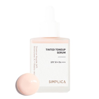 Simplica Tinted Tone up SPF50+ PA+++ เซรั่มไวแกน กันแดด ลดอาการแพ้ ผิวเปล่งปลั่ง ยืดหยุ่น 30 มล.