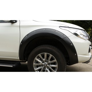 คิ้วล้อ โป่งล้อ Mitsubishi Triton 2015 2016 2017 ขนาด 6 นิ้ว รุ่นมีหมุด สีดำด้าน พร้อมอุปกรณ์ติดตั้ง ราคาต่อชุด