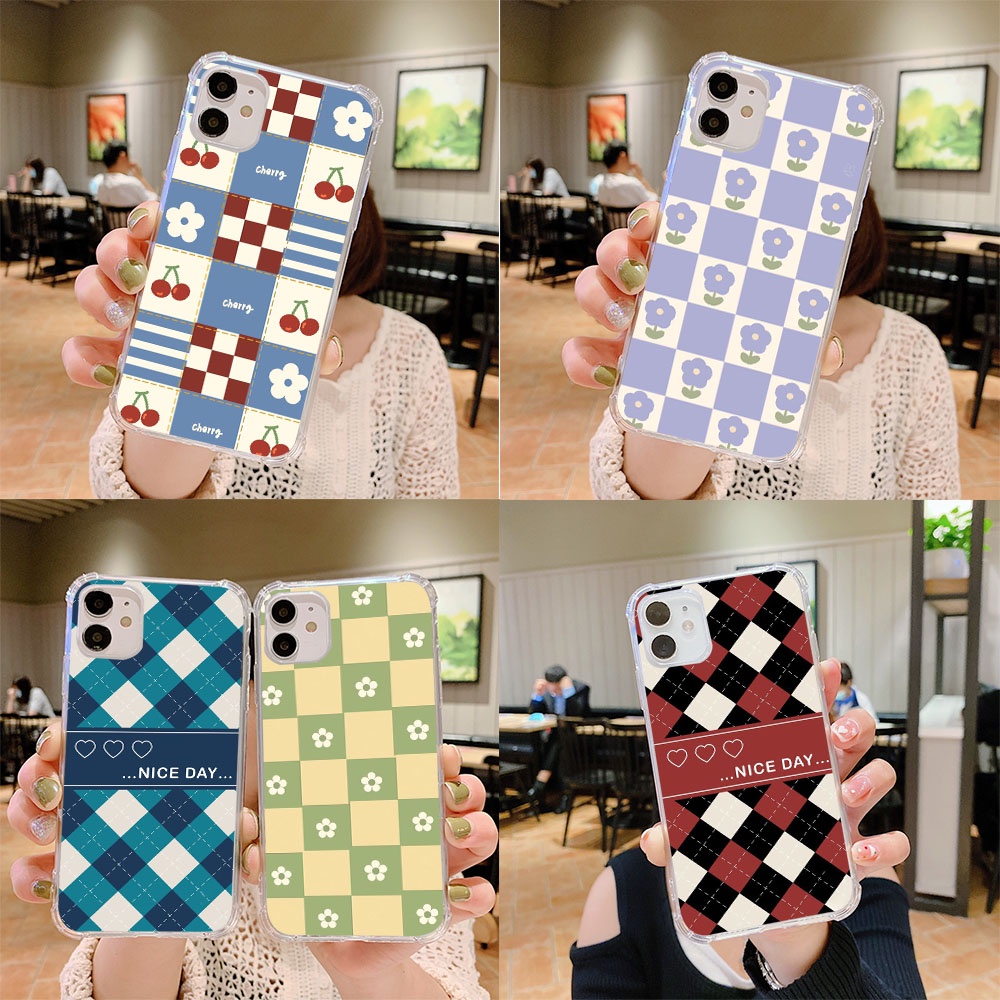 Y-58 ลายตารางหมากรุกซิลิโคน TPU สําหรับ Motorola Moto 5G G9 G8 Z2 Play Plus G Power Cover นุ่ม