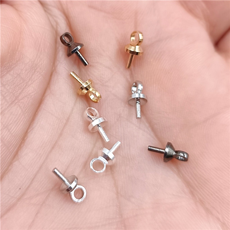 20 ชิ้น ตาแกะ สกรูเล็บ สําหรับทําเครื่องประดับ DIY ต่างหู จี้ อุปกรณ์ขายส่ง