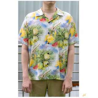 เสื้อฮาวาย ลายผลไม้ไทย แบรนด์ Windwear ผ้าเรยอนธรรมชาติ Aloha Shirt Forever Summer x Ti WaterColor