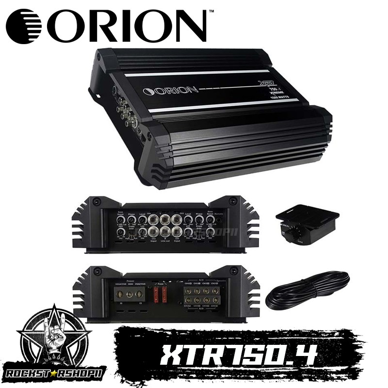 แอมป์ติดรถยนต์  แอมป์ขยายเสียง เครื่องเสียงรถยนต์ เพาเวอร์แอมป์ ORION XTR Series รุ่น XTR750.4 แอมป์
