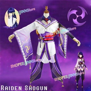 JINN เกม Genshin Impact Raiden Shogun Baal คอสเพลย์อะนิเมะปาร์ตี้คอสเพลย์เซ็กซี่ผู้หญิง กิโมโนชุด