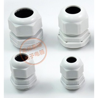 เคเบิ้ลแกลนด์ 13-18มมcable gland Range 13-18 mm ข้อต่อคอนเนคเตอร์ ตู้คอนโทรล PG21/M27 connector สีขาว จำนวน 4 ชิ้น B0068