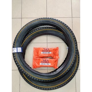 คุ้มค่าส่ง!!! ยางนอกรถเข็นใหญ่ 26x2 1/2 และยางนอกรถเข็นเล็ก 26x1 3/4 ใส่กับจักรยานโบราณได้