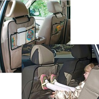 ﻿Car Covers Mesh Multifunction Car Auto Seat Back Protector Cover For Children ที่คลุมเบาะ รุ่น 2705 (Black/White)  